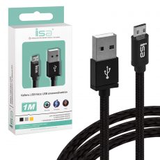 Кабель USB Micro USB ISA алюминий/нейлон для смартфона 1 метр