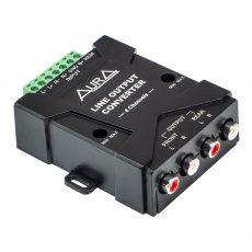 Преобразователь (конвертер) уровня сигнала регулируемый, активный, 2-х канальный с встроенным разветвителем на 4 канала, Aura RHL-0604 Hi/Low Adapter