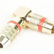 RCA-65UK коннектор угловой, латунь, позолота(1 шт.)