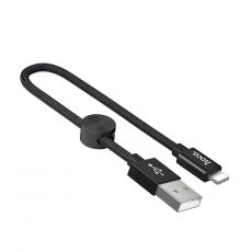 Кабель для быстрой зарядки и передачи данных Hoco X35, USB to Lightning, 2,4A, 25 сантиметров, черный