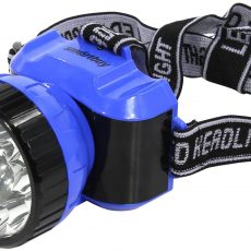 Аккумуляторный налобный фонарь 1 LED-1 вт + 8 LED